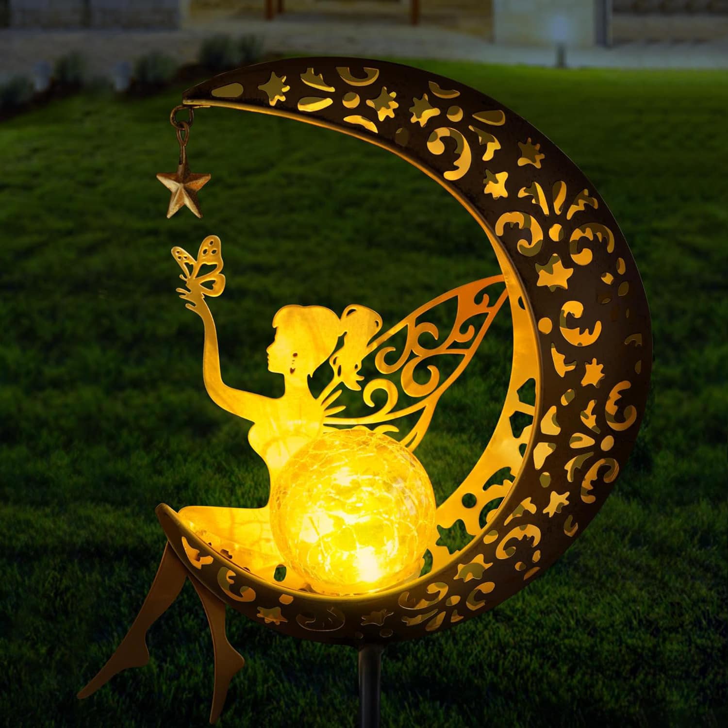 Supporter, Contributor, Collaborator, & Friend's Page 6 Hot Solar Moon Fairy Lamp Outdoor Garden Iron Flower Fairy Ground Plug Lamp Lawn Garden Lamp